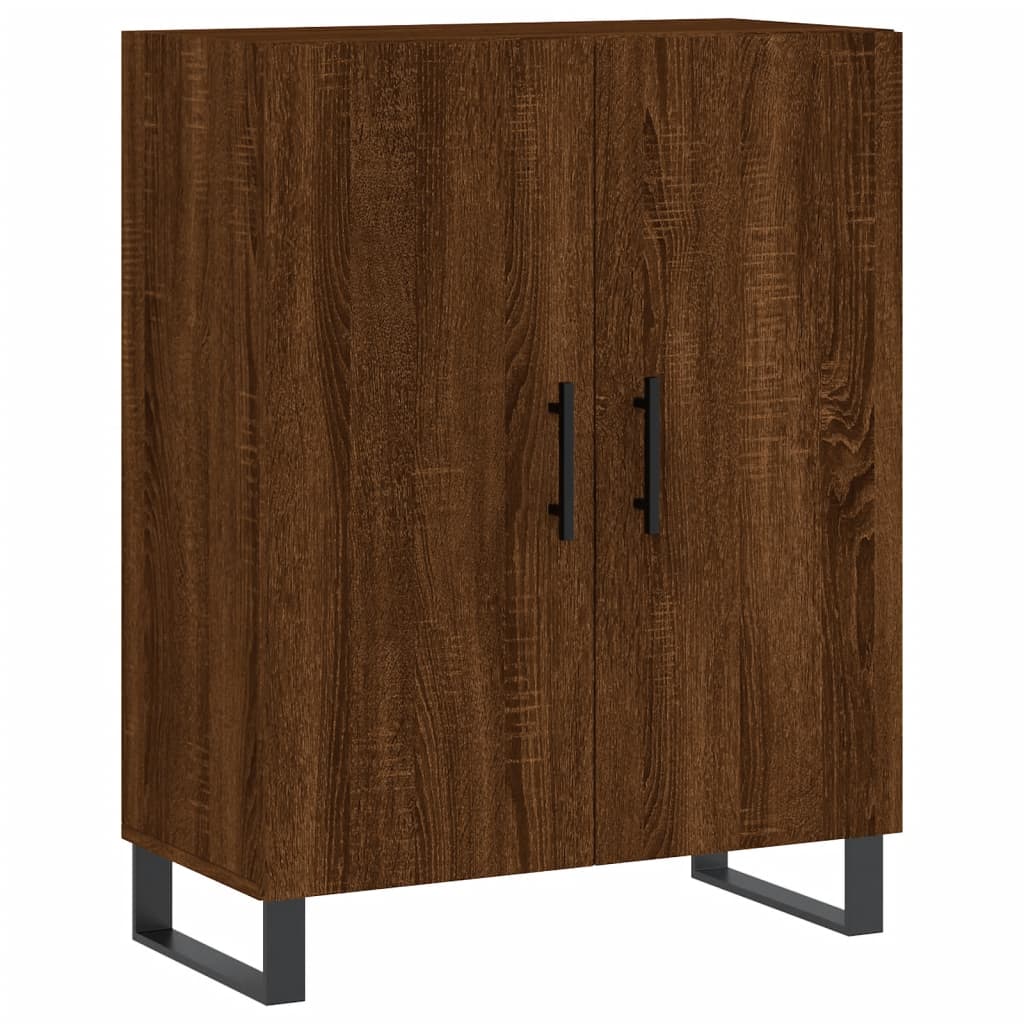 Tall cabinet, brown oak, 69.5x34x180 cm, composite wood