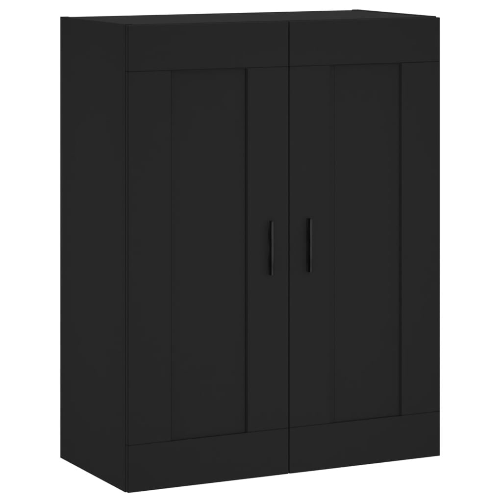 Tall cabinet, black, 69.5x34x180 cm, composite wood