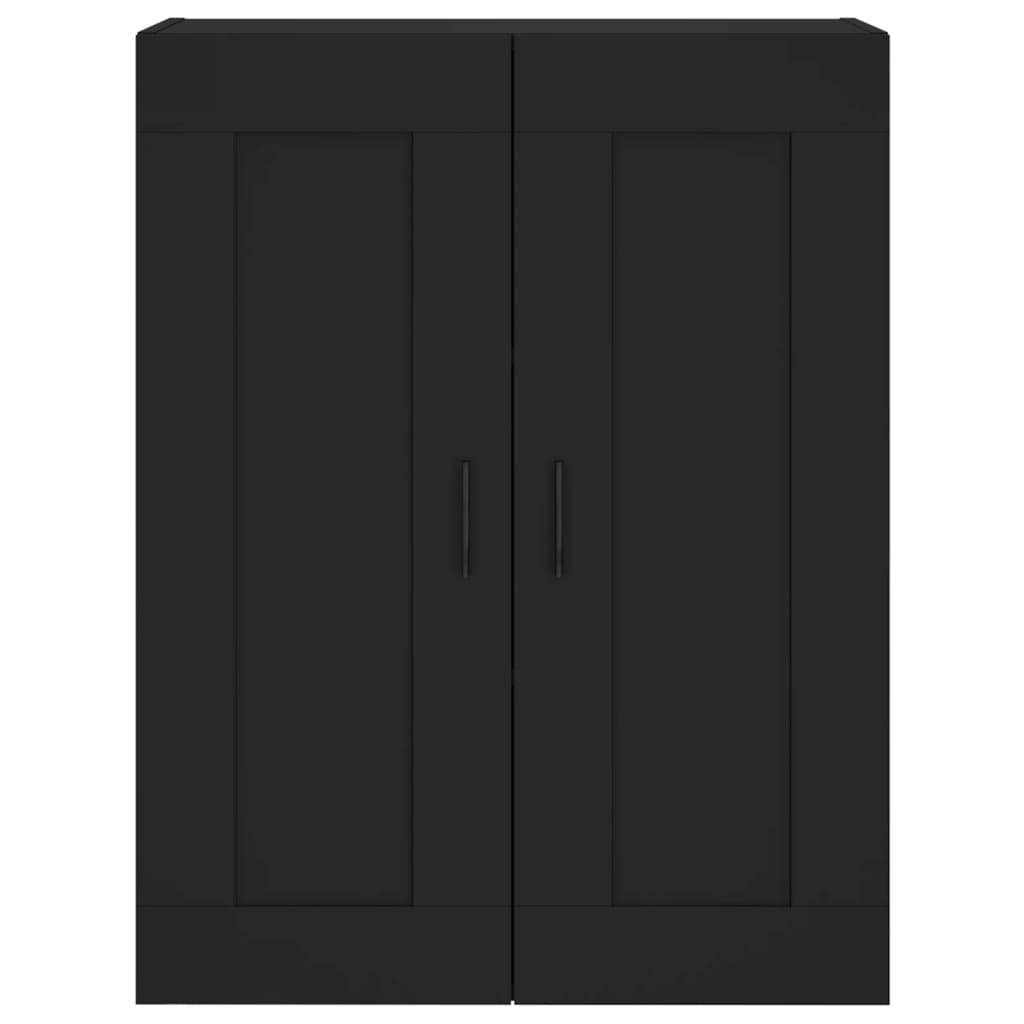 Tall cabinet, black, 69.5x34x180 cm, composite wood