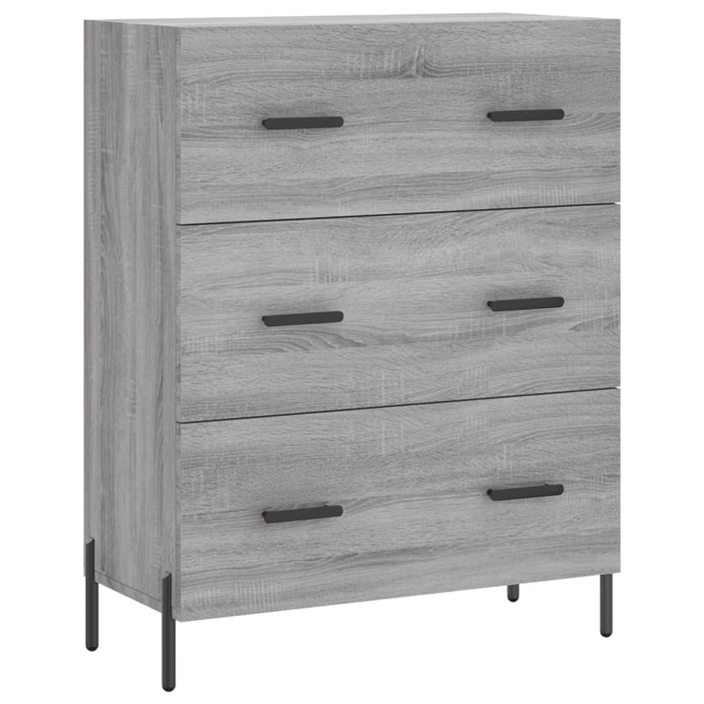 Tall cabinet, sonoma gray, 69.5x34x180 cm, composite wood