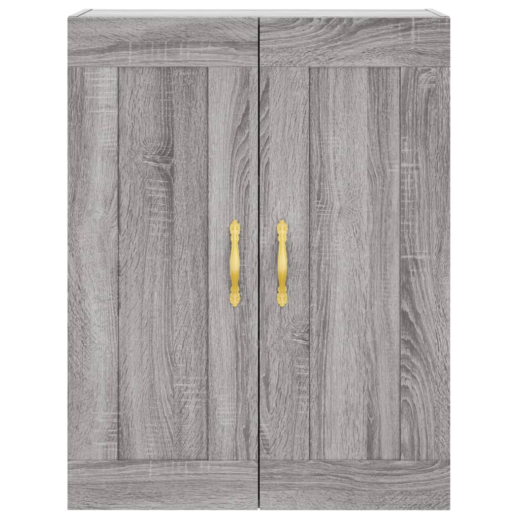 Tall cabinet, sonoma gray, 69.5x34x180 cm, composite wood