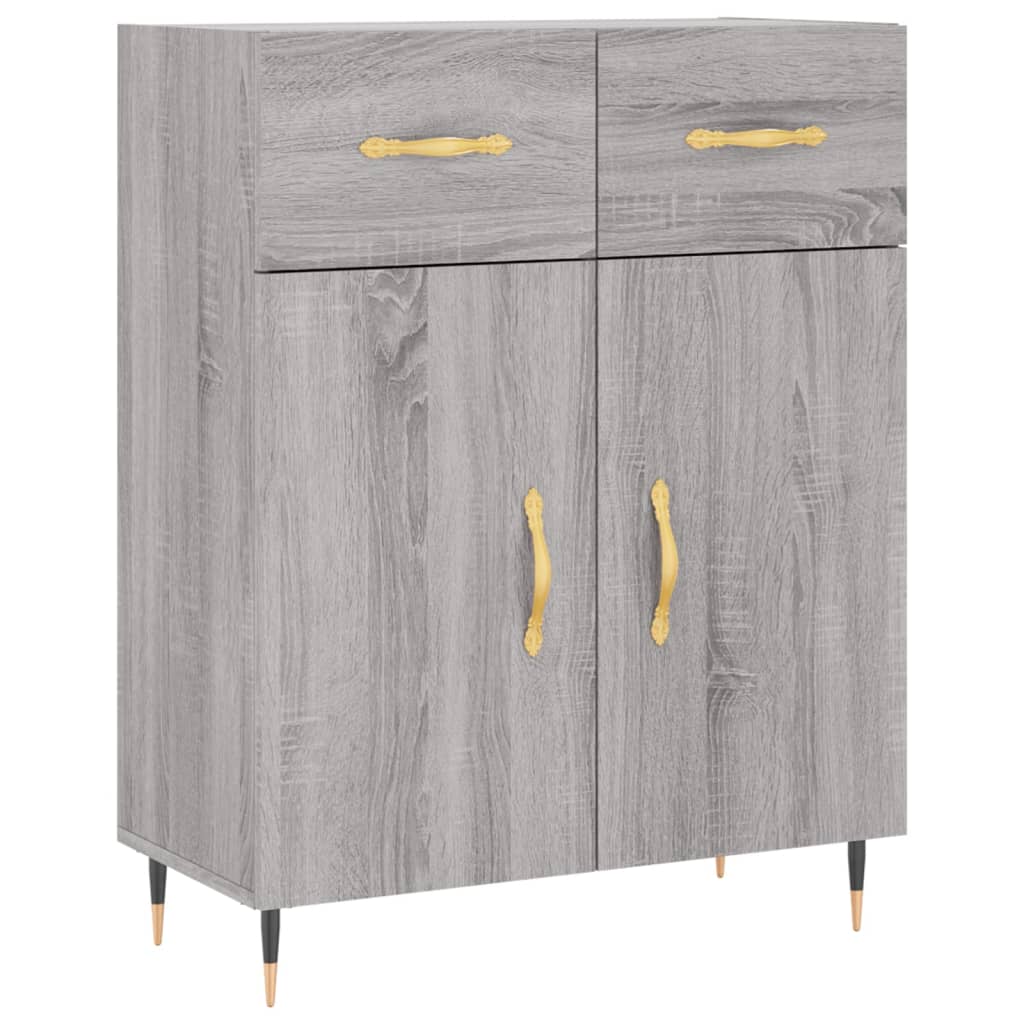 Tall cabinet, sonoma gray, 69.5x34x180 cm, composite wood