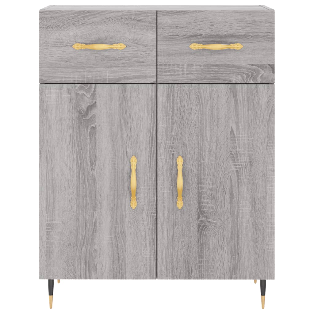 Tall cabinet, sonoma gray, 69.5x34x180 cm, composite wood