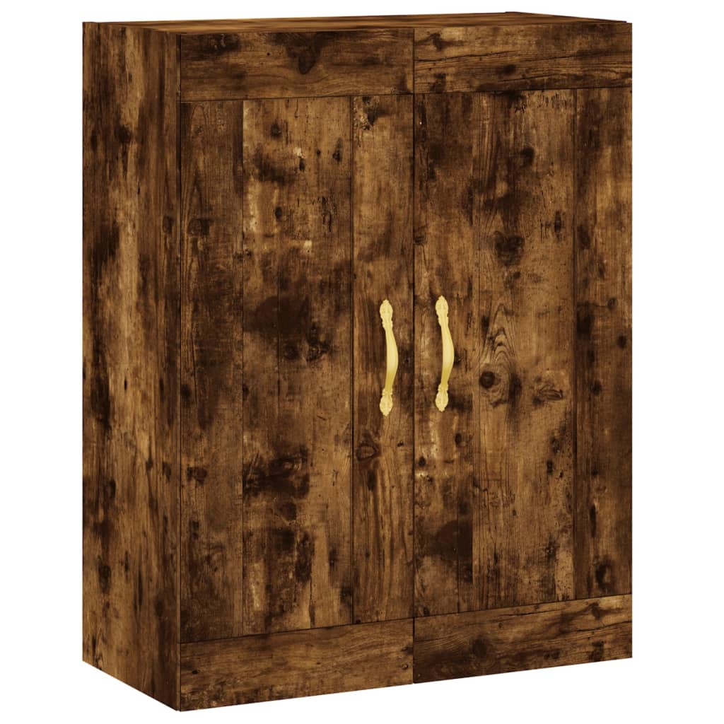 Tall cabinet, smoky oak, 69.5x34x180, composite wood