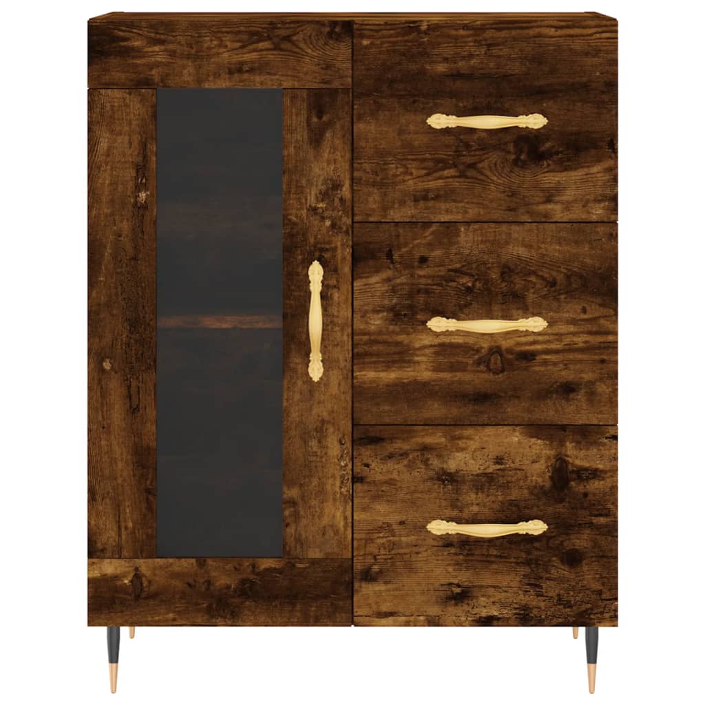 Tall cabinet, smoky oak, 69.5x34x180, composite wood