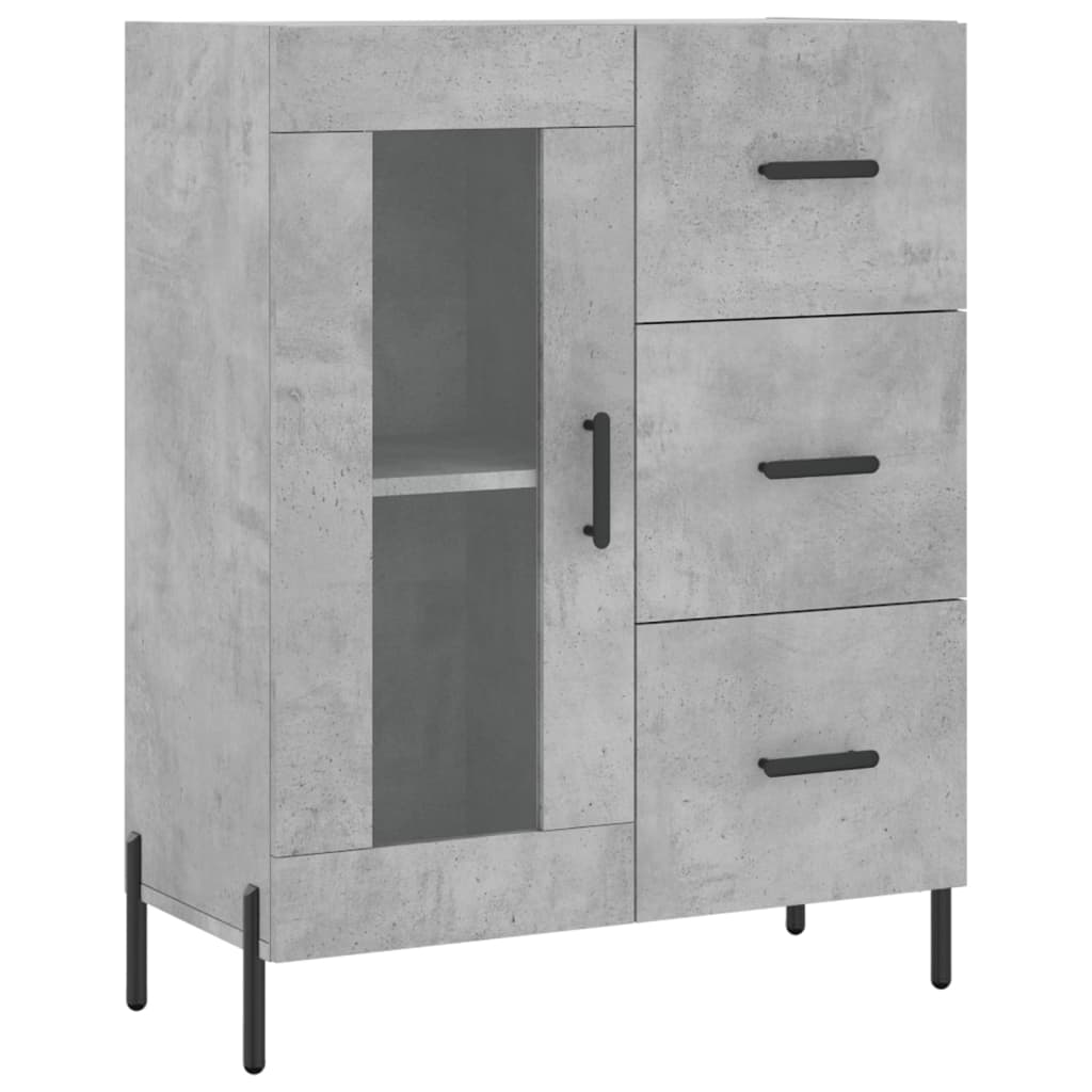 Tall cabinet, concrete gray, 69.5x34x180, composite wood