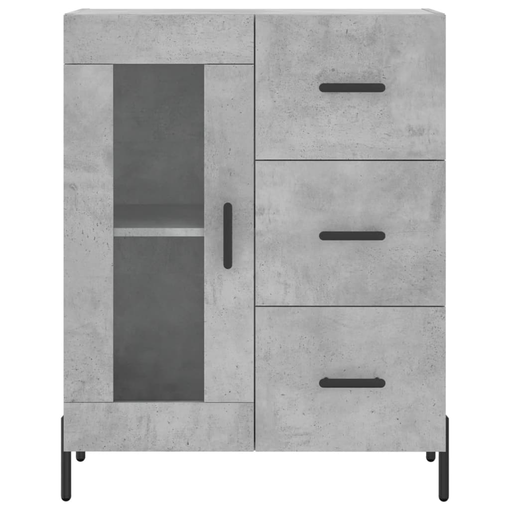 Tall cabinet, concrete gray, 69.5x34x180, composite wood