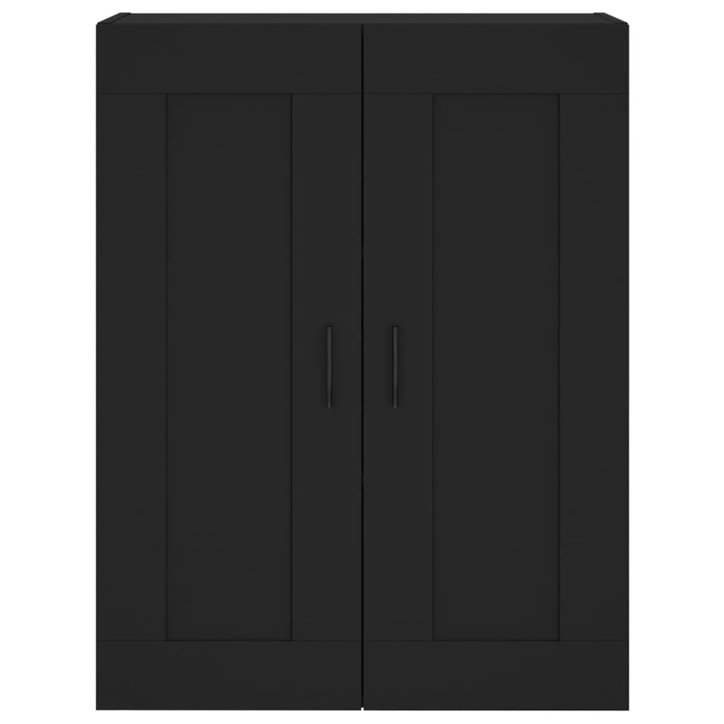 Tall cabinet, black, 69.5x34x180 cm, composite wood