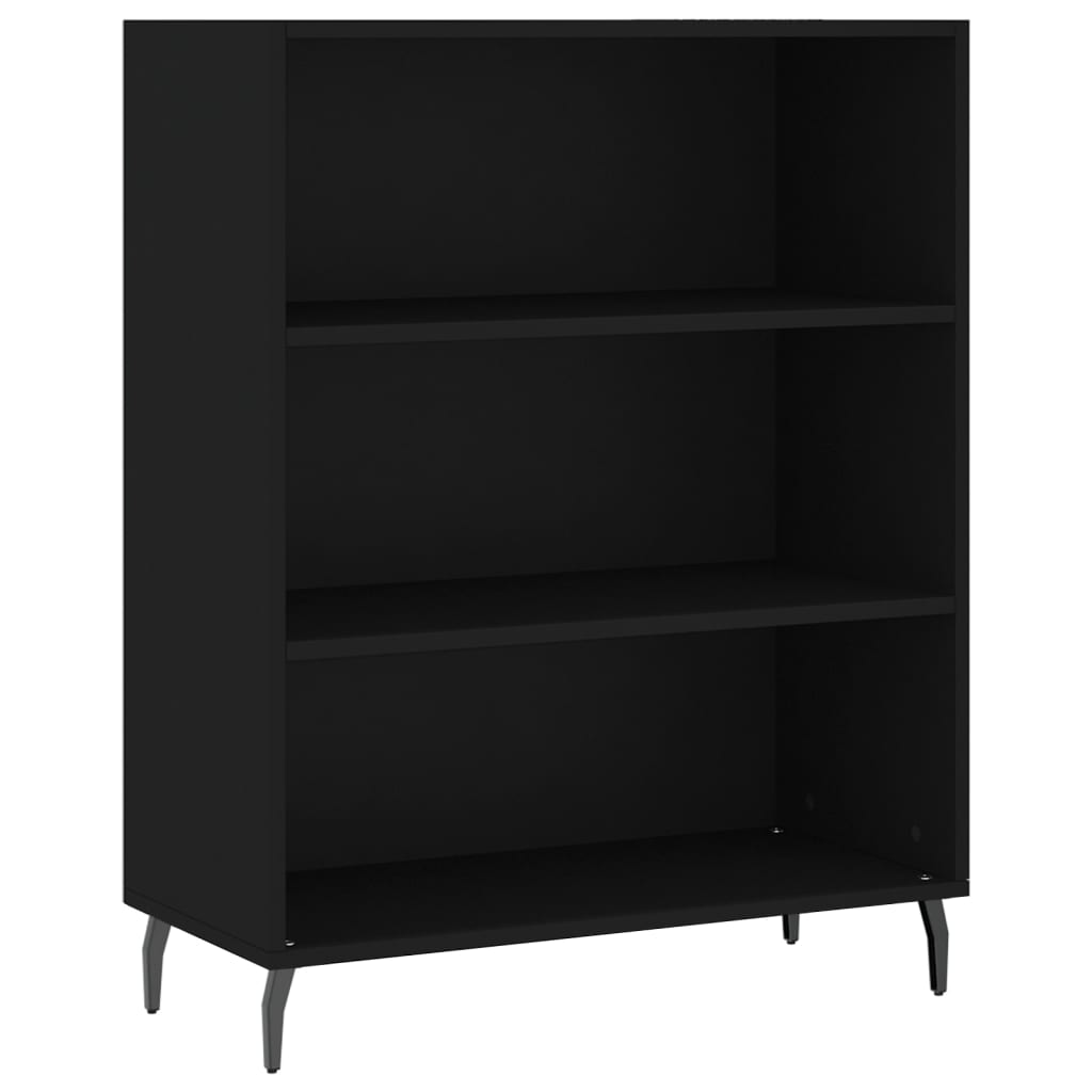 Tall cabinet, black, 69.5x34x180 cm, composite wood