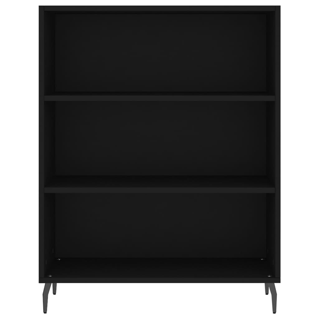 Tall cabinet, black, 69.5x34x180 cm, composite wood