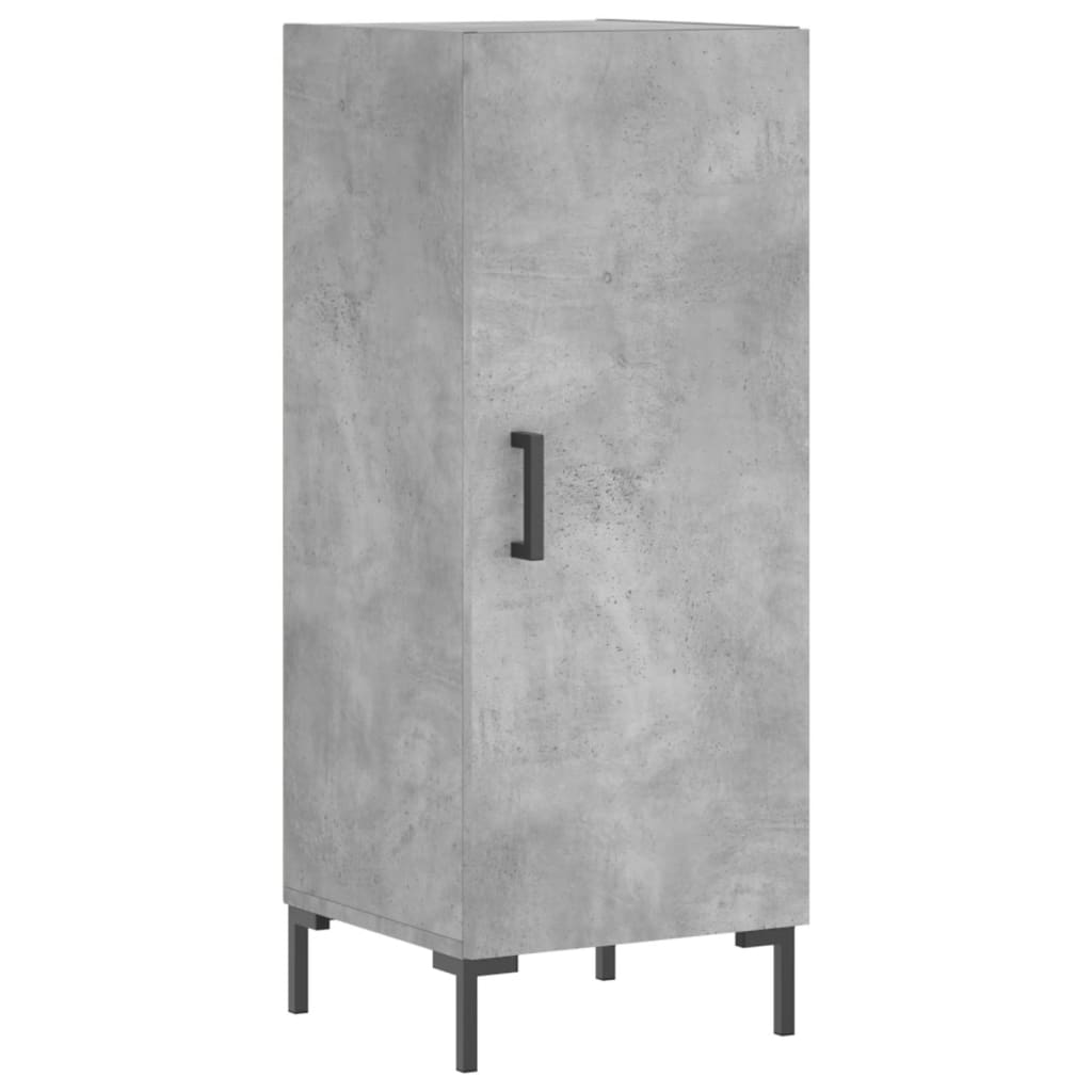 Tall cabinet, concrete grey, 34.5x34x180 cm, processed wood