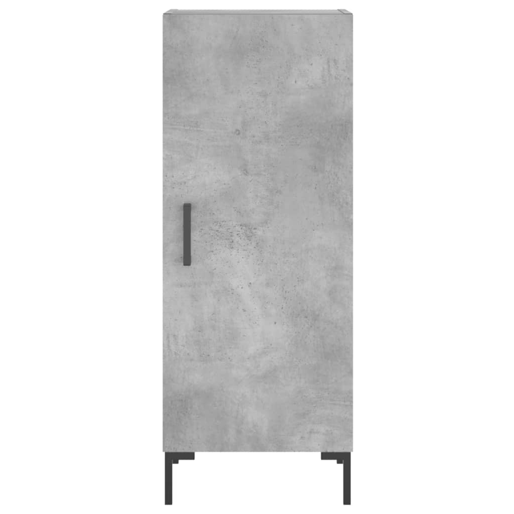 Tall cabinet, concrete grey, 34.5x34x180 cm, processed wood