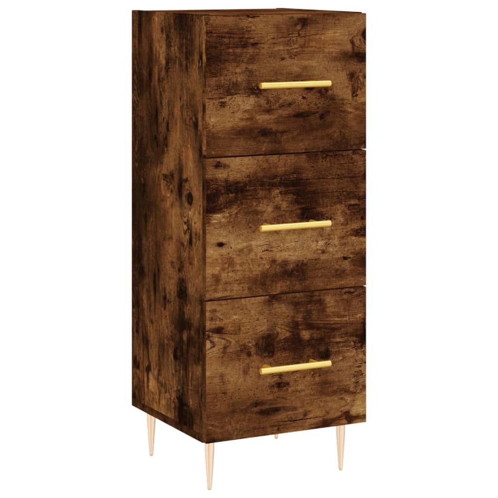 Tall cabinet, smoky oak, 34.5x34x180 cm, processed wood