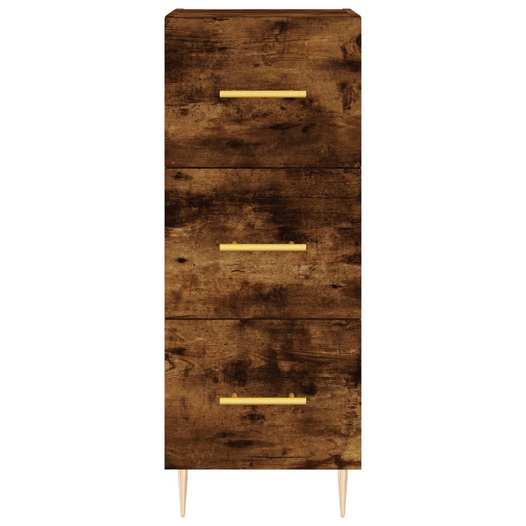 Tall cabinet, smoky oak, 34.5x34x180 cm, processed wood