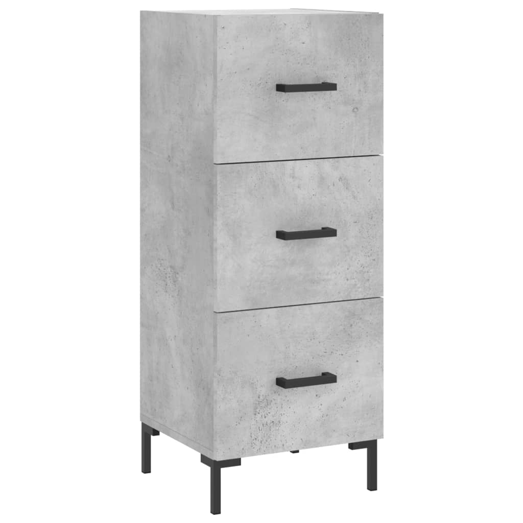 Tall cabinet, concrete grey, 34.5x34x180 cm, processed wood