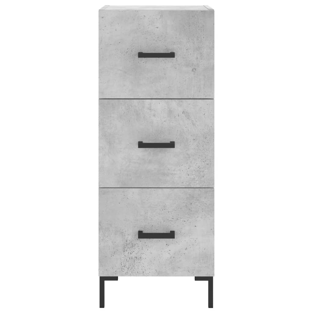 Tall cabinet, concrete grey, 34.5x34x180 cm, processed wood