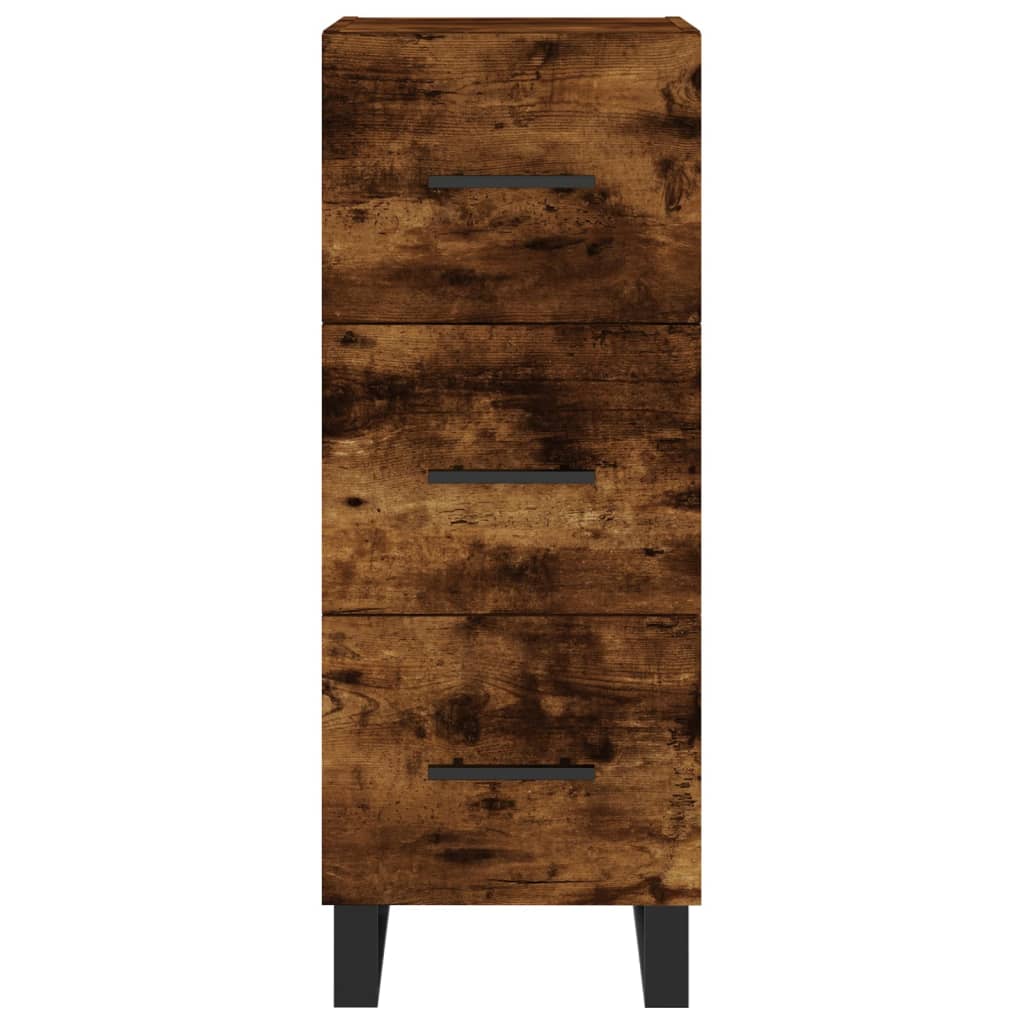 Tall cabinet, smoky oak, 34.5x34x180 cm, processed wood