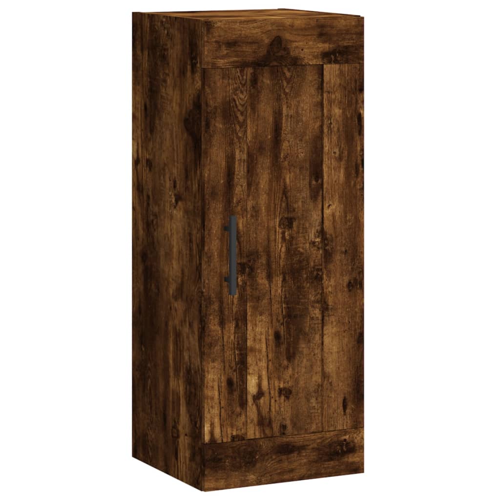 Tall cabinet, smoky oak, 34.5x34x180 cm, processed wood