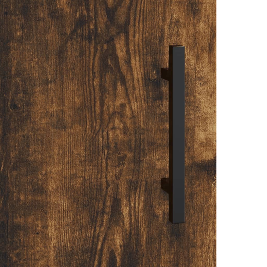 Tall cabinet, smoky oak, 34.5x34x180 cm, processed wood