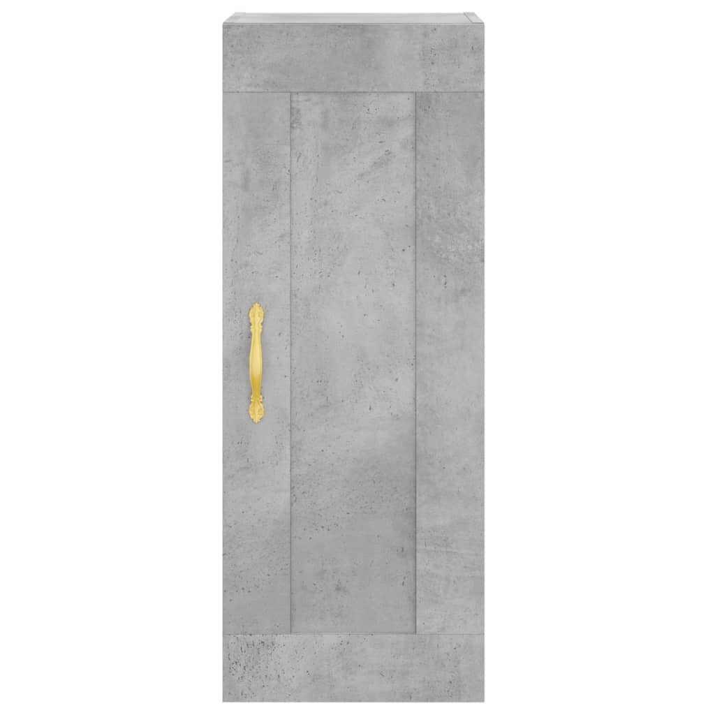 Tall cabinet, concrete grey, 34.5x34x180 cm, processed wood