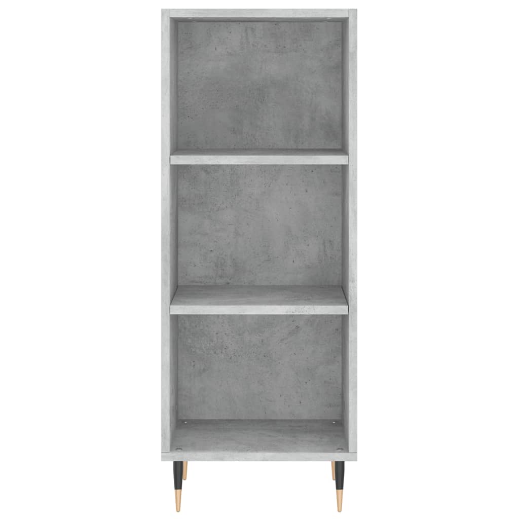 Tall cabinet, concrete grey, 34.5x34x180 cm, processed wood