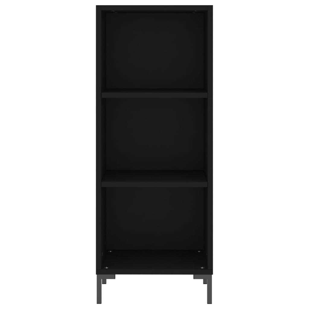 Tall cabinet, black, 34.5x34x180 cm, processed wood