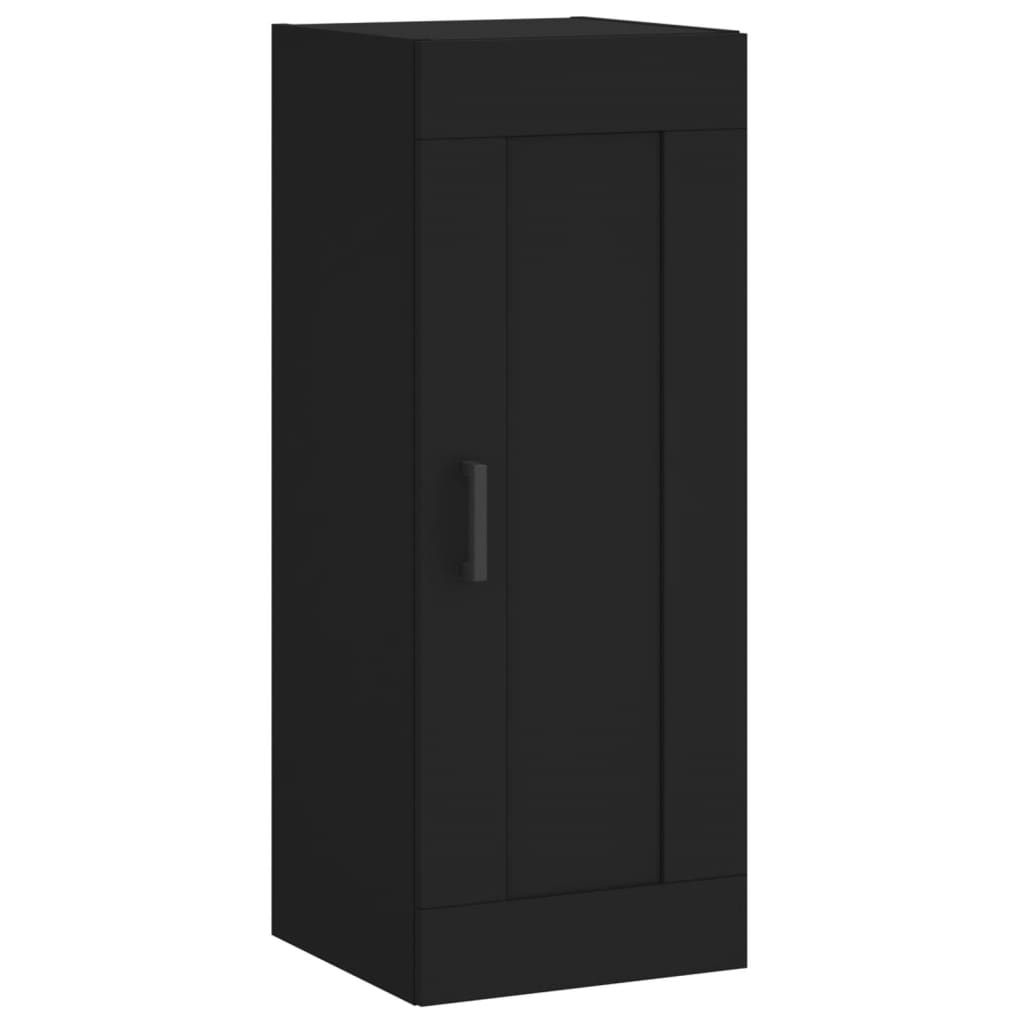 Tall cabinet, black, 34.5x34x180 cm, processed wood