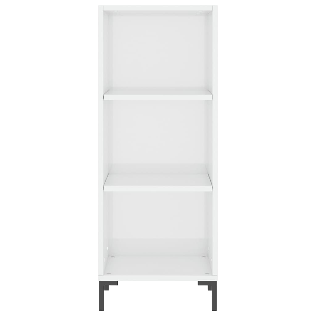 Tall cabinet, high-gloss white, 34.5x34x180 cm, engineered wood