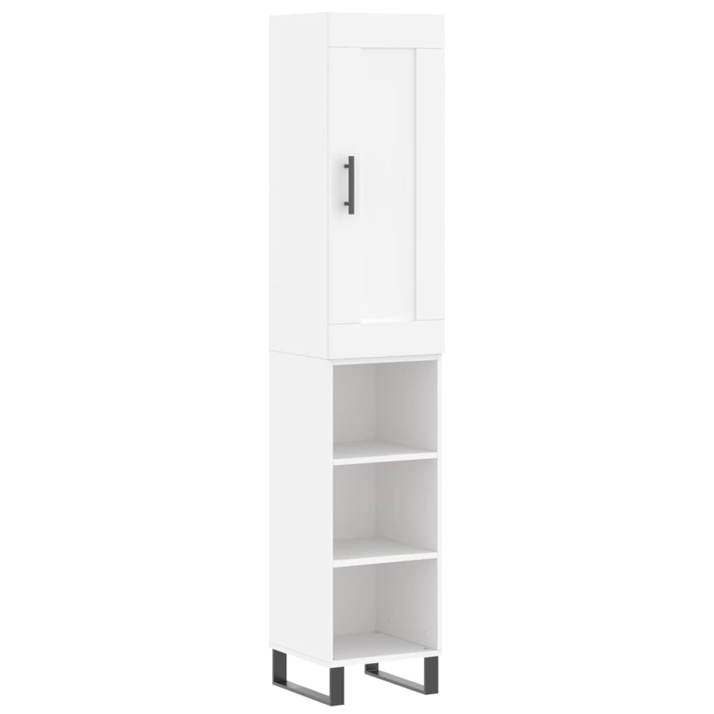 Tall cabinet, white, 34.5x34x180 cm, processed wood