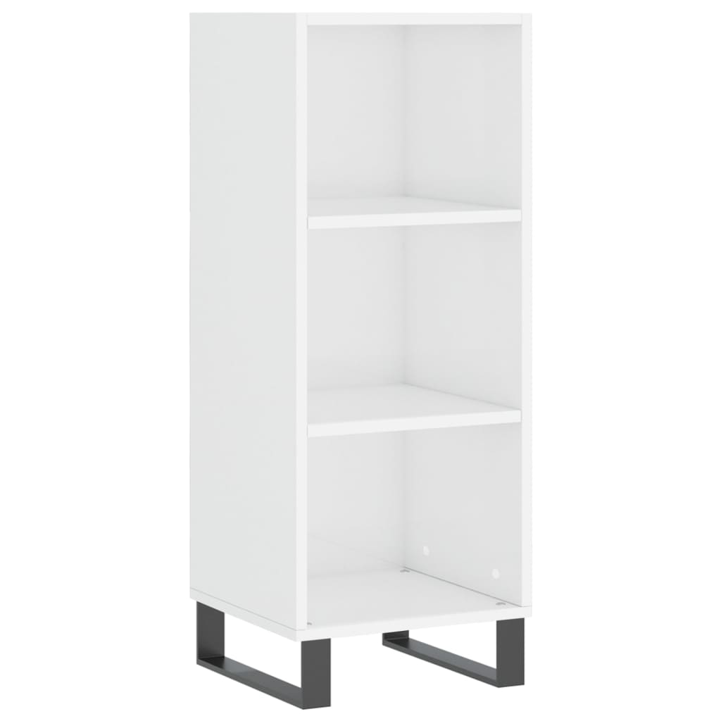 Tall cabinet, high-gloss white, 34.5x34x180 cm, engineered wood