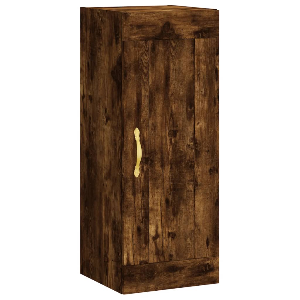 Tall cabinet, smoky oak, 34.5x34x180 cm, processed wood