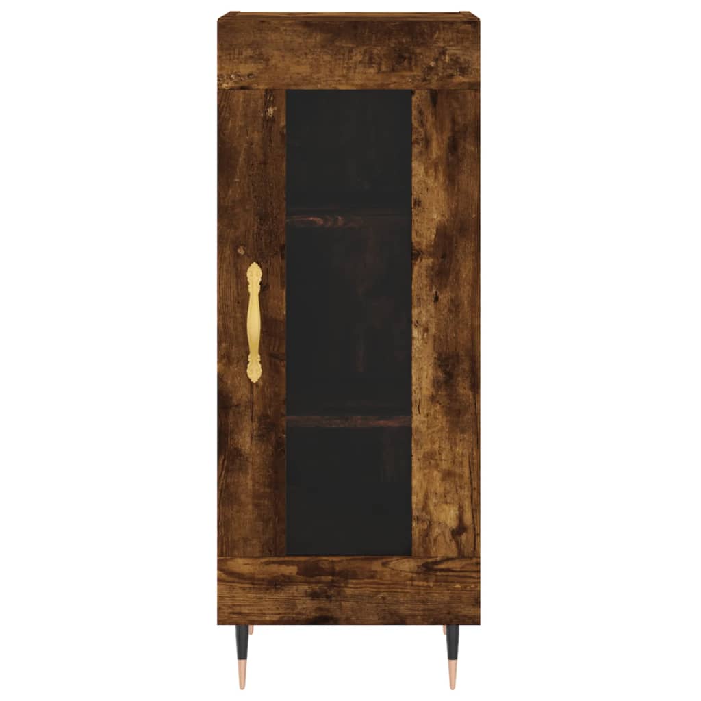 Tall cabinet, smoky oak, 34.5x34x180 cm, processed wood