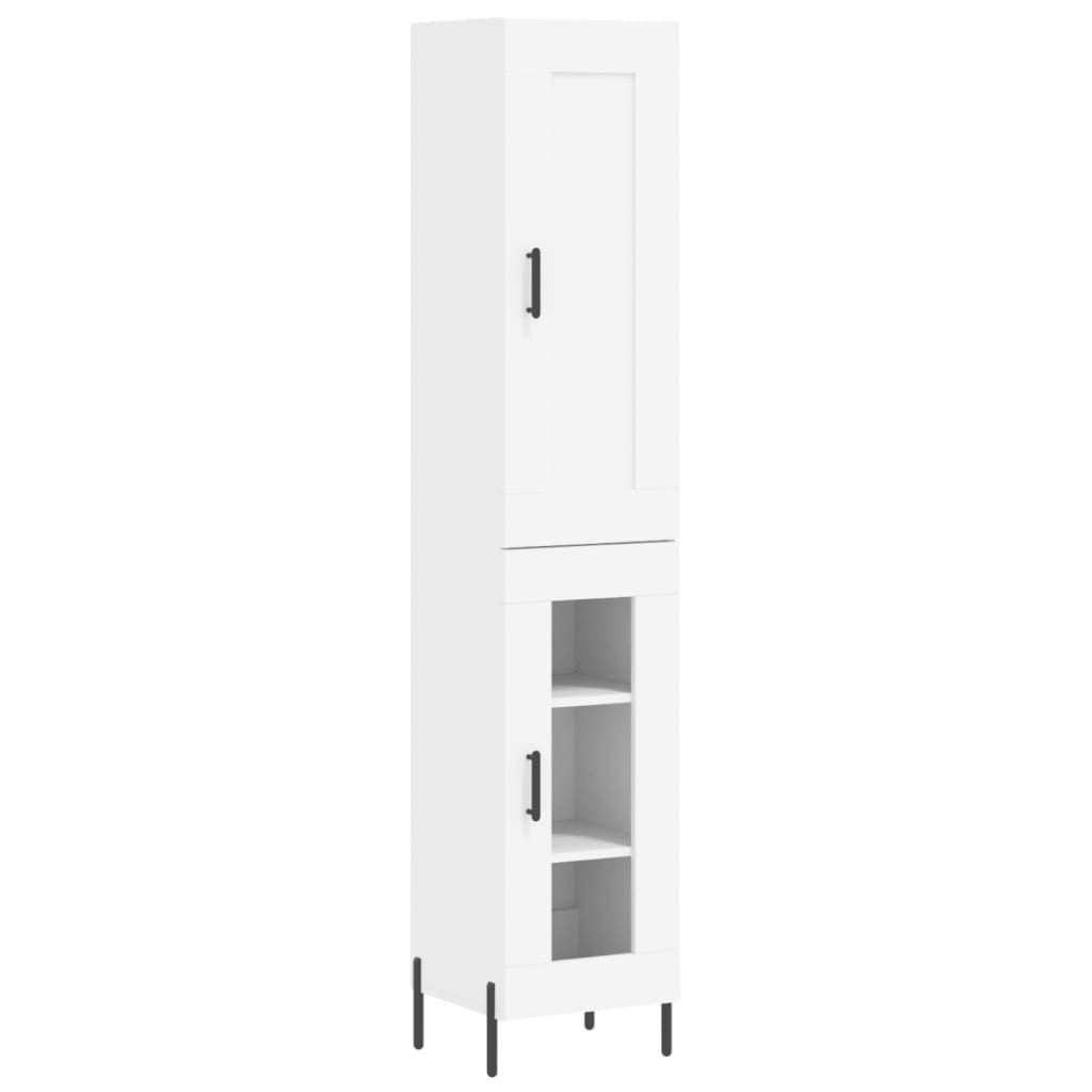 Tall cabinet, white, 34.5x34x180 cm, processed wood