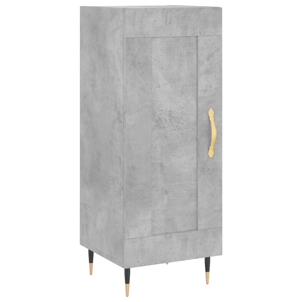 Tall cabinet, concrete grey, 34.5x34x180 cm, processed wood