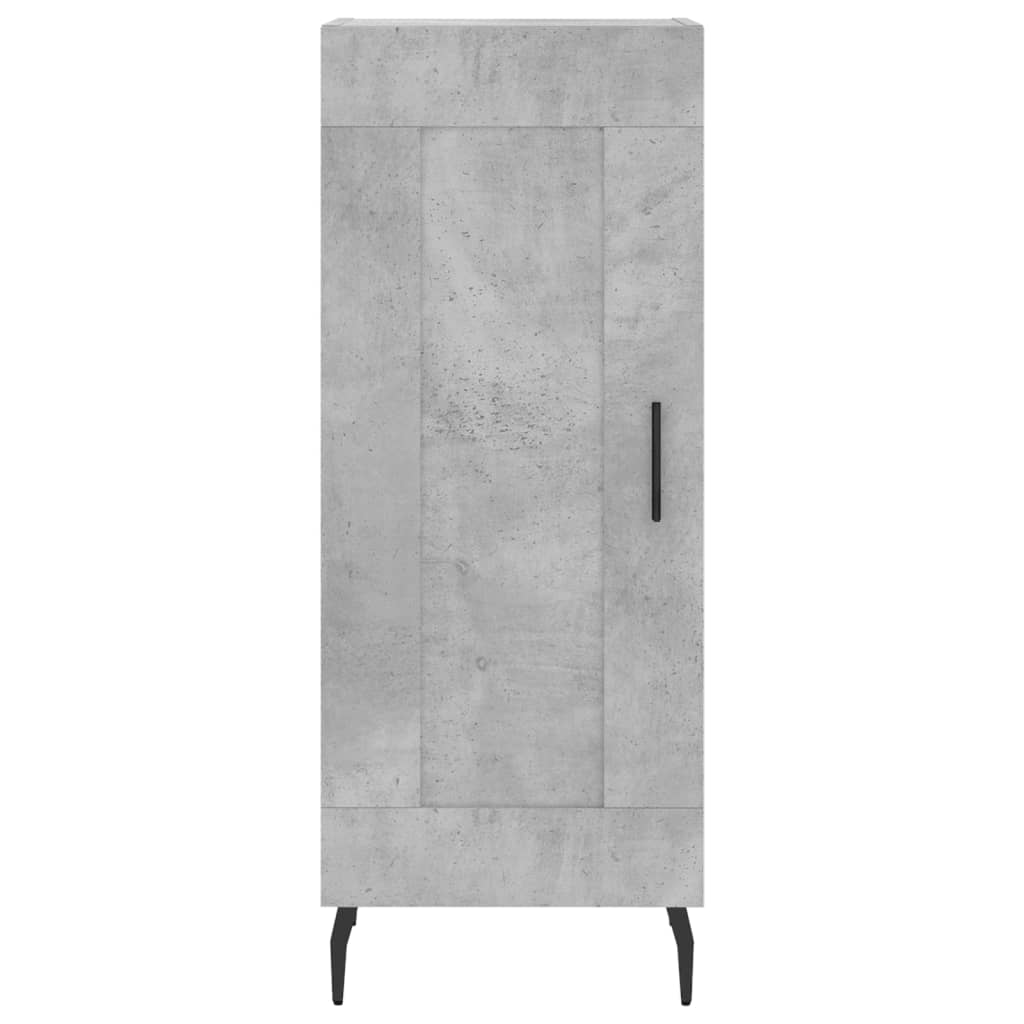 Tall cabinet, concrete grey, 34.5x34x180 cm, processed wood