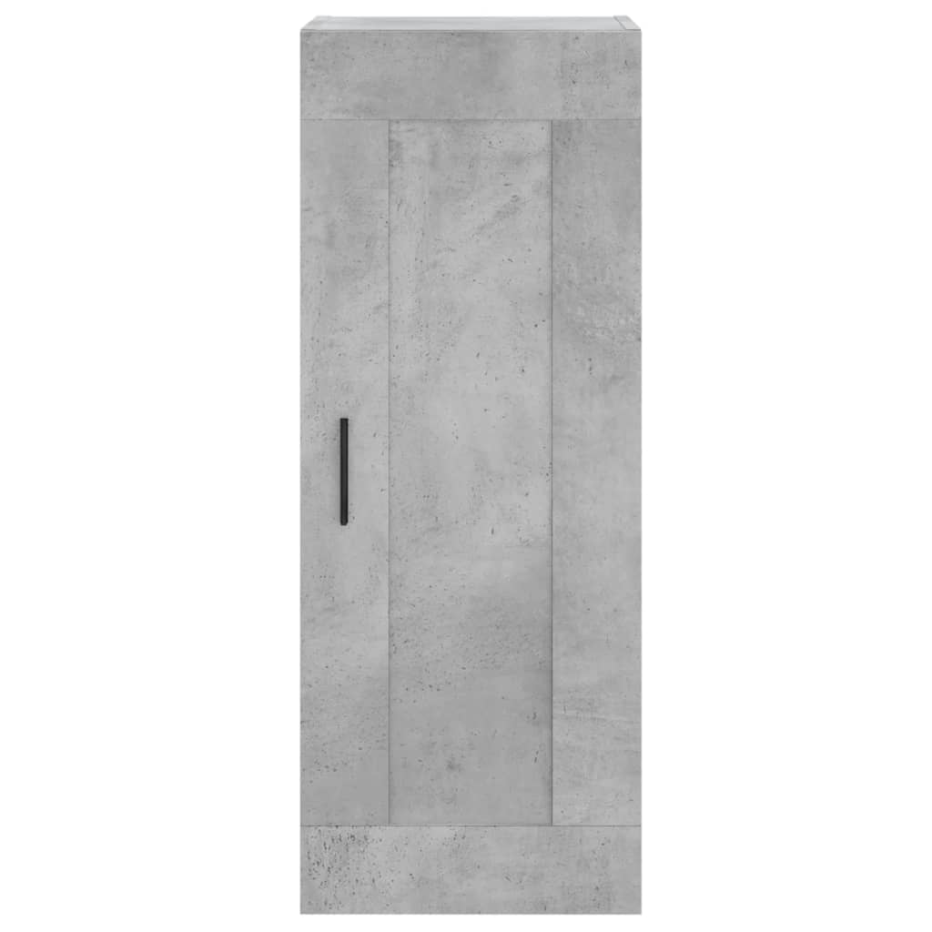 Tall cabinet, concrete grey, 34.5x34x180 cm, processed wood