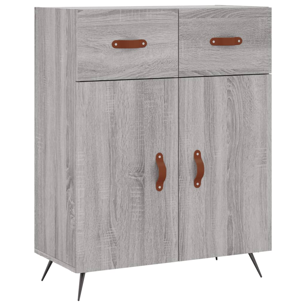 Tall cabinet, sonoma gray, 69.5x34x180 cm, composite wood