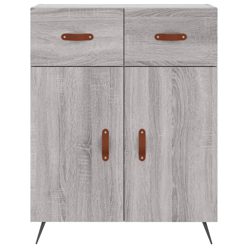 Tall cabinet, sonoma gray, 69.5x34x180 cm, composite wood