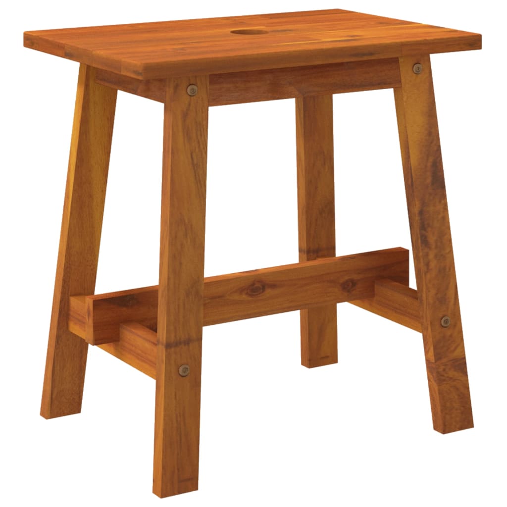 Stool, 45x29x45 cm, rectangular, solid acacia wood