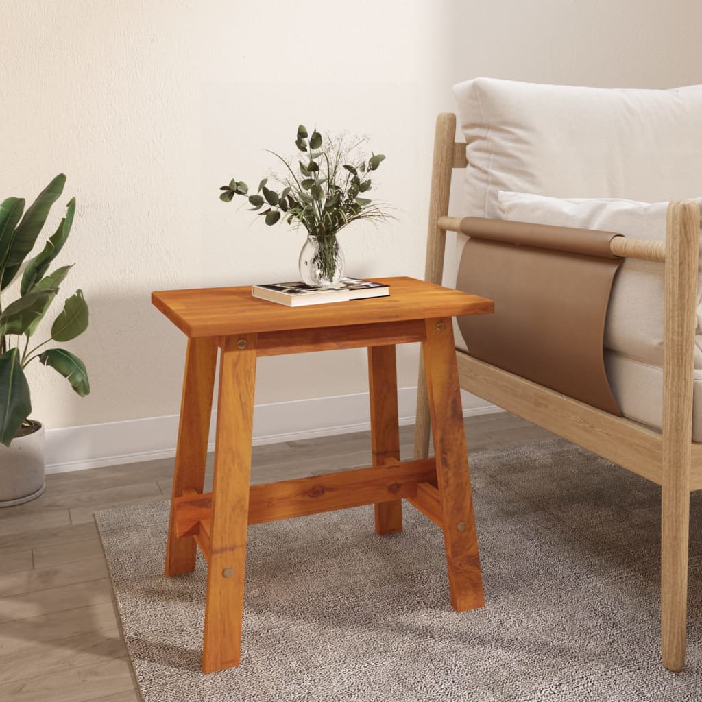 Stool, 45x29x45 cm, rectangular, solid acacia wood