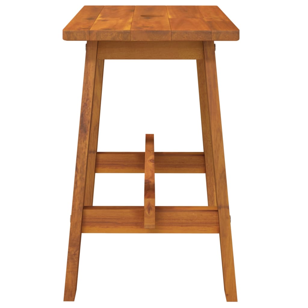 Stool, 45x29x45 cm, rectangular, solid acacia wood