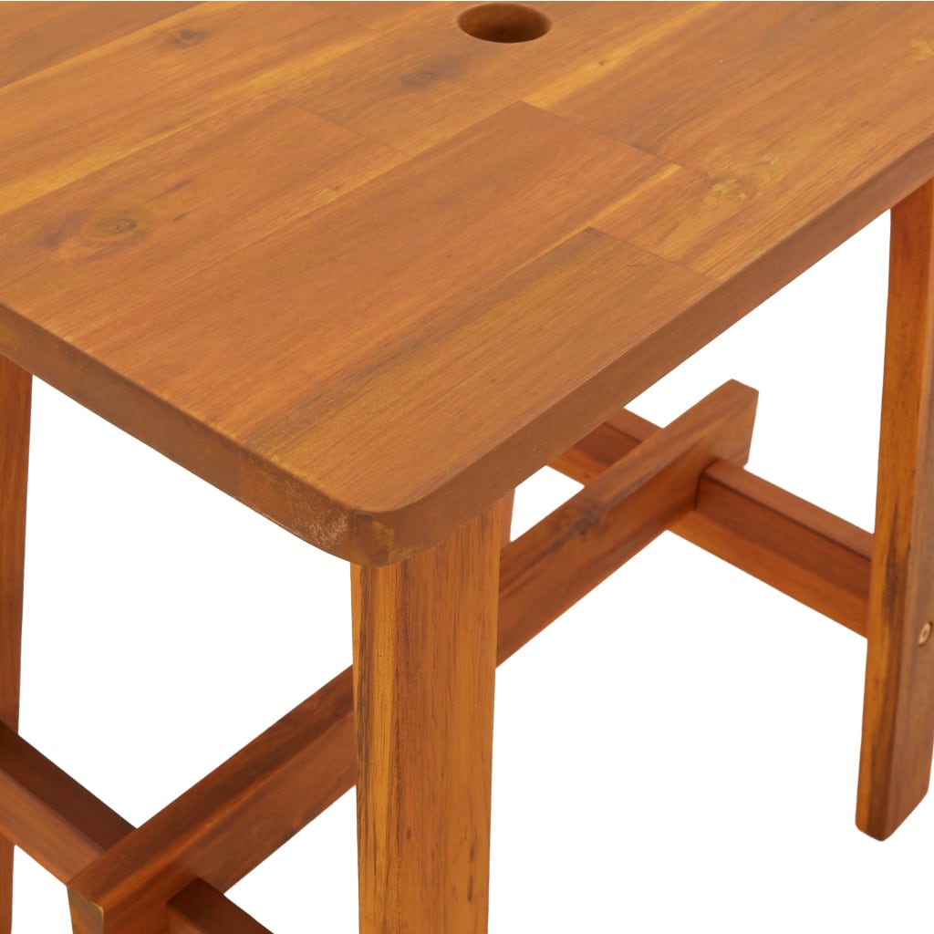 Stool, 45x29x45 cm, rectangular, solid acacia wood