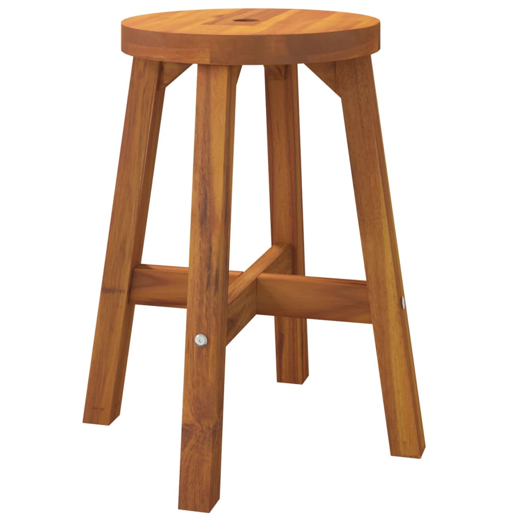 Stool, brown, 38x38x45 cm, solid acacia wood