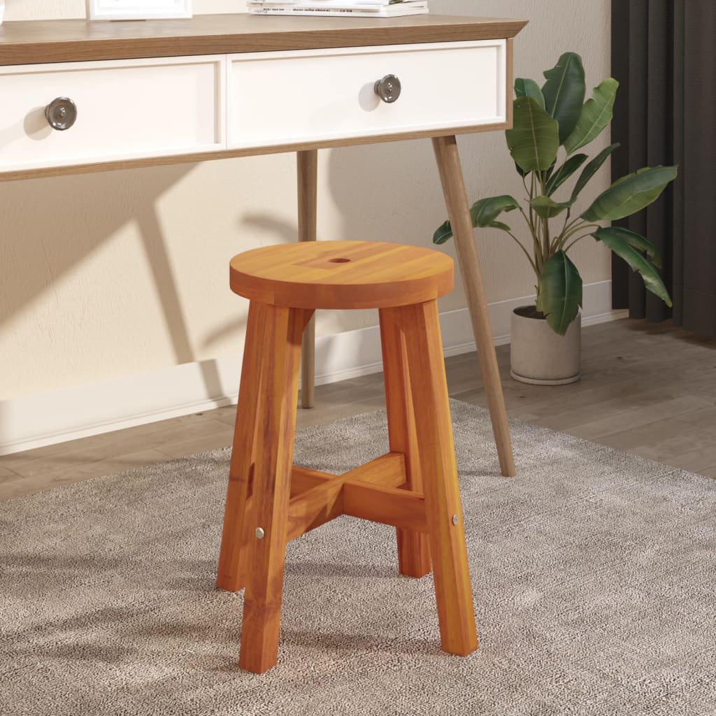 Stool, brown, 38x38x45 cm, solid acacia wood