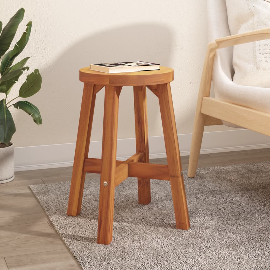 Stool, brown, 38x38x45 cm, solid acacia wood