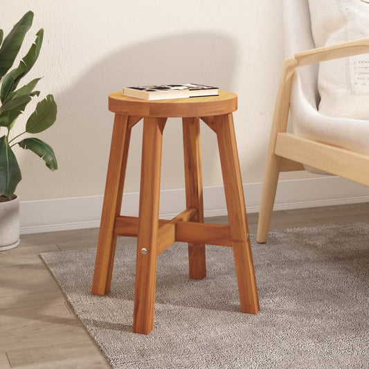 Stool, brown, 38x38x45 cm, solid acacia wood