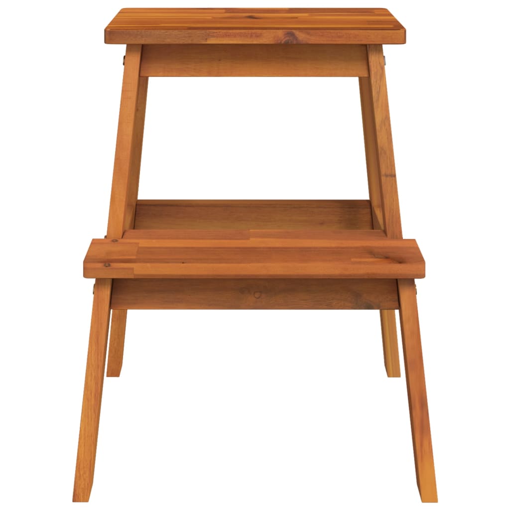 2-step stool, 40x38x50 cm, solid acacia wood