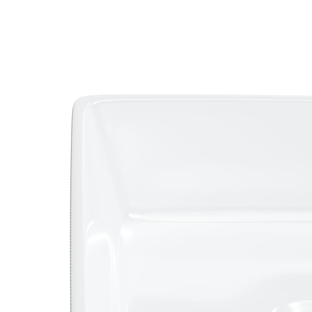 Bathroom sink, white, 37x37x13 cm, ceramic, square