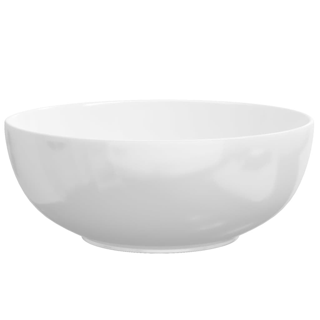 Bathroom sink, white, 44x17 cm, ceramic, round