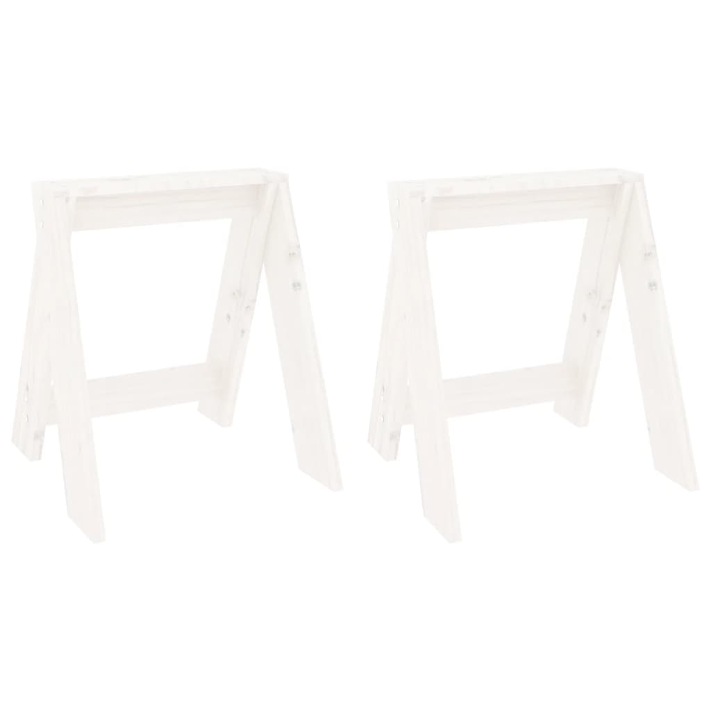 Chairs, 2 pcs., white, 40x40x45 cm, solid pine wood